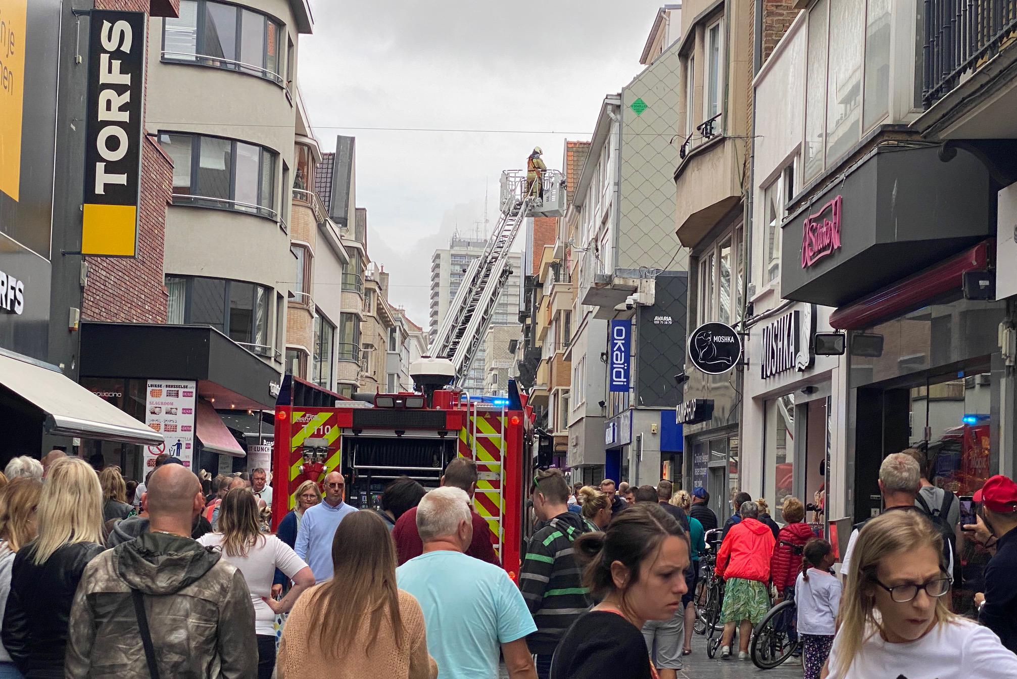 Brand Schrikt Drukke Winkelstraat Op Oostende Het Nieuwsblad