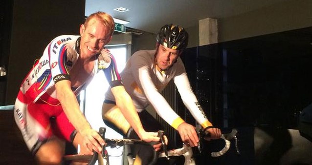 Kristoff bereidt zich samen met Erwin Vervecken voor op de Ronde van Vlaanderen