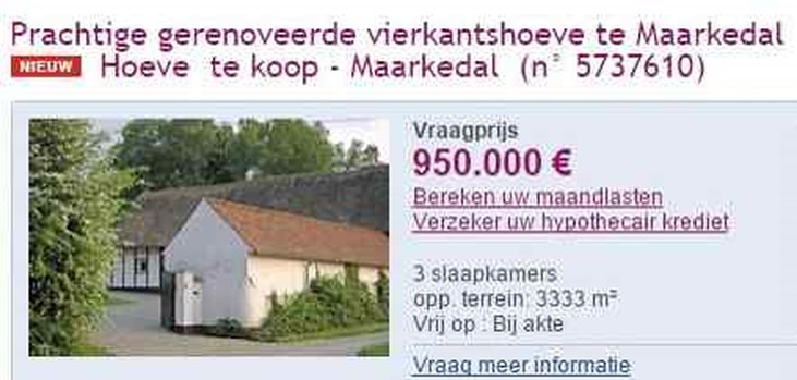 Huis Hugo Claus Te Koop Voor 950 000 Euro Maarkedal Het