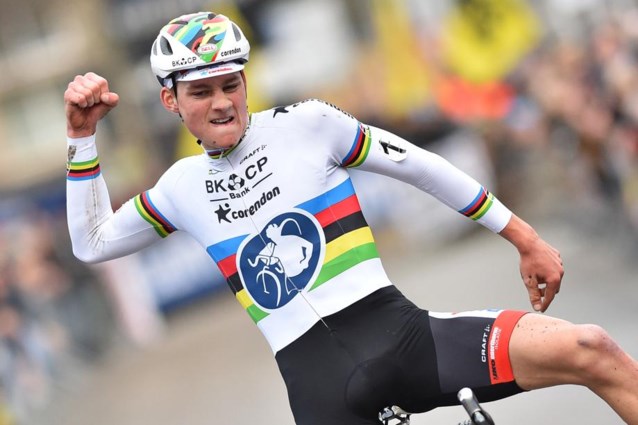 Materiaalpech houdt vliegende Mathieu van der Poel niet ...