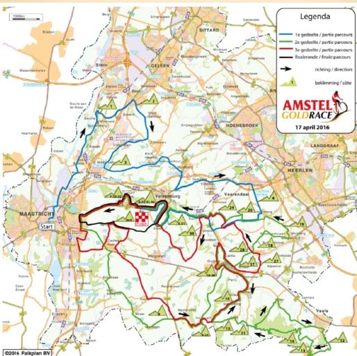 De Amstel Gold Race: draaien, keren, 34 hellingen en 4.000 hoogtemeters