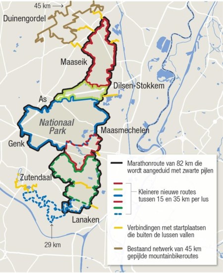 Gymnastiek onderwijzen Probleem Nationaal park krijgt eerste Vlaamse marathonroute voor mountainbike  (Maasmechelen) | Het Nieuwsblad Mobile