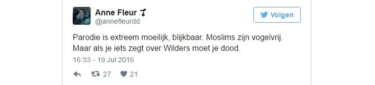 Oude tweet van Belgische vrouw veroorzaakt rel in Nederland: activiste moet onderduiken, Wilders doet aangifte