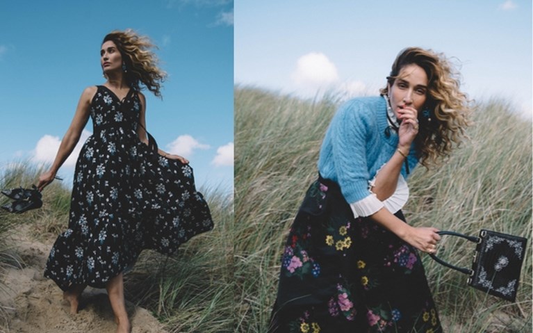 Belgische modellen en een botanische binnentuin: Erdem voor H&M groots voorgesteld in Los Angeles