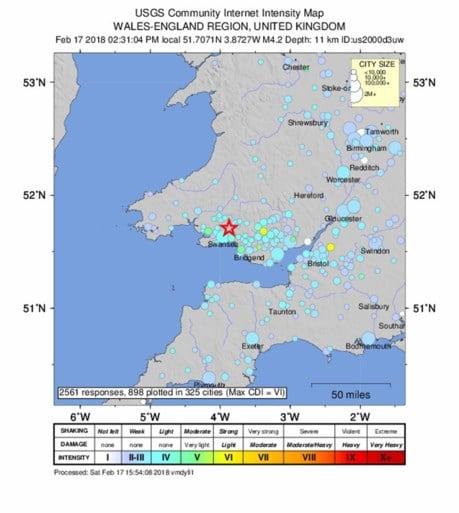 Wales en Engeland getroffen door aardbeving, die ook in ons land werd geregistreerd