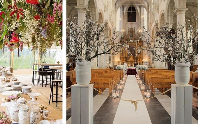 Trouwen tussen de bloemen: zo fleur je elke locatie op