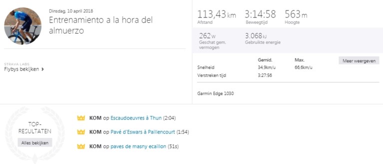 Tijdens verkenning van Tour-rit reed Valverde meteen enkele Strava-records op kasseien van Roubaix