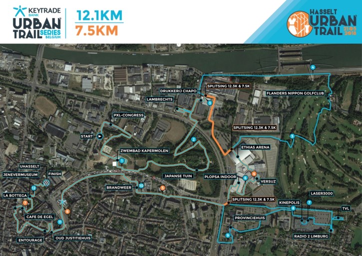 Dit Is Het Parcours Van De Hasselt Urban Trail Hasselt Het Nieuwsblad Mobile