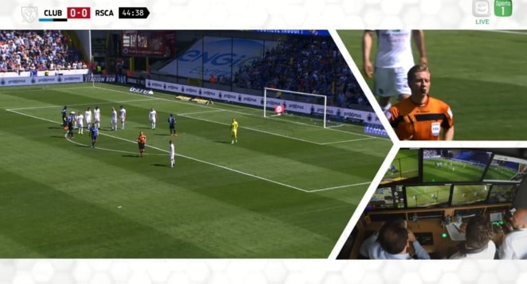 Gelukkig werkte de VAR: penalty Club Brugge terecht geannuleerd door Visser na ingrijpen van videoref