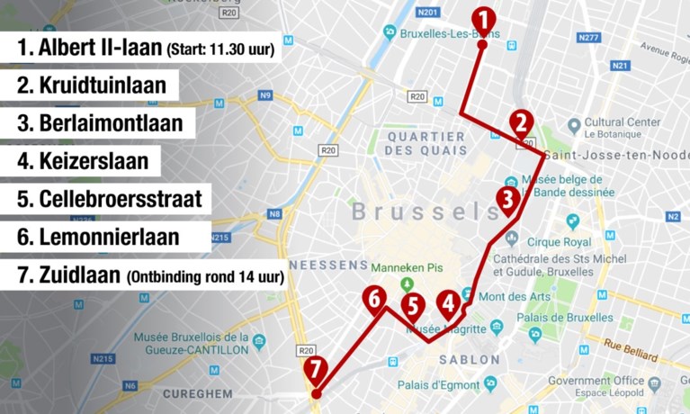 OVERZICHT. “Minstens 55.000 betogers in Brussel” - Hier ondervindt u hinder