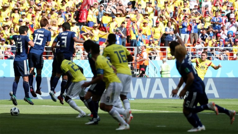Outsider Colombia verliest eerste wedstrijd op WK na vroege rode kaart tegen Japan