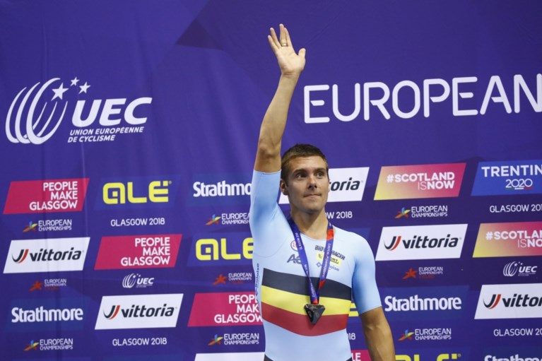 Kenny De Ketele bezorgt België zilveren medaille in puntenkoers op EK baanwielrennen in Glasgow