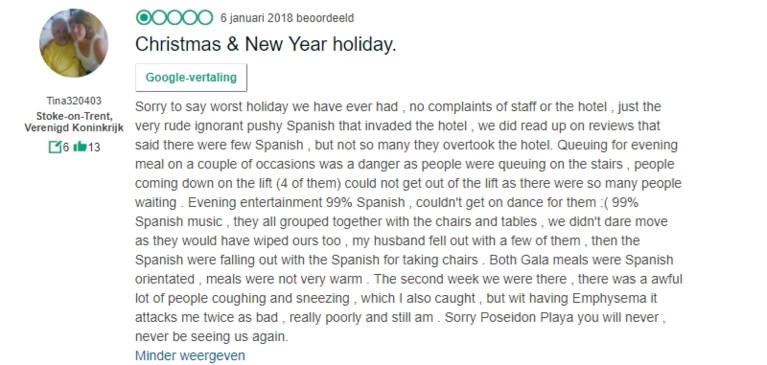 Britse grootmoeder vond Benidorm maar niks: “Waarom gaan Spanjaarden niet ergens anders op vakantie?”