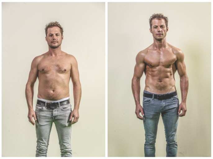 Indrukwekkend: Staf en Mathias Coppens kweken sixpack in amper 2 maanden tijd
