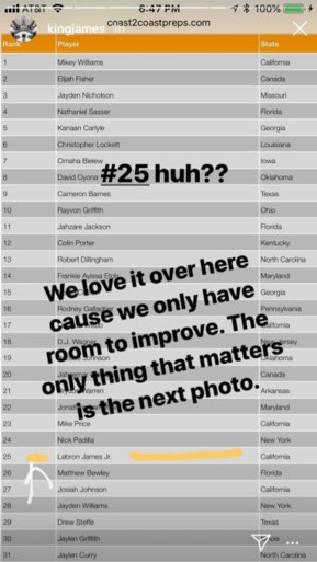 LeBron James maakt zich kwaad over ranking oudste zoon, maar is apetrots op prestaties van zijn jongste (11)