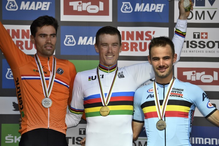 Schitterend brons voor Victor Campenaerts, Rohan Dennis is nieuwe wereldkampioen tijdrijden