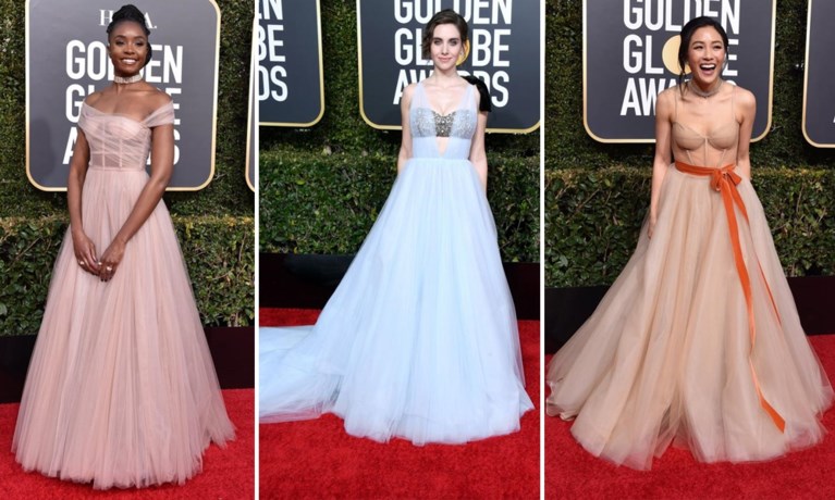 Beha’s bloot en strikken troef: BV-stylist spot trends op rode loper van de Golden Globes