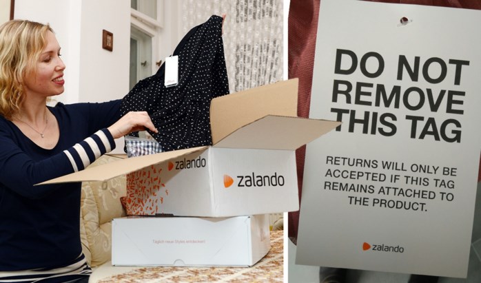 Wees tevreden scheepsbouw vlotter Zalando is het beu: groot etiket moet voorkomen dat je gedragen kleding  terugstuurt | Het Nieuwsblad Mobile