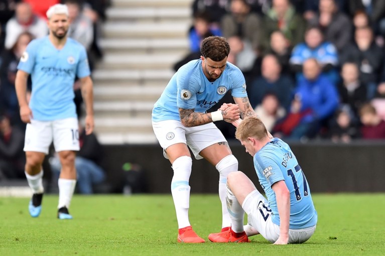 Opdoffer voor Manchester City in titelstrijd: Kevin De Bruyne valt geblesseerd uit