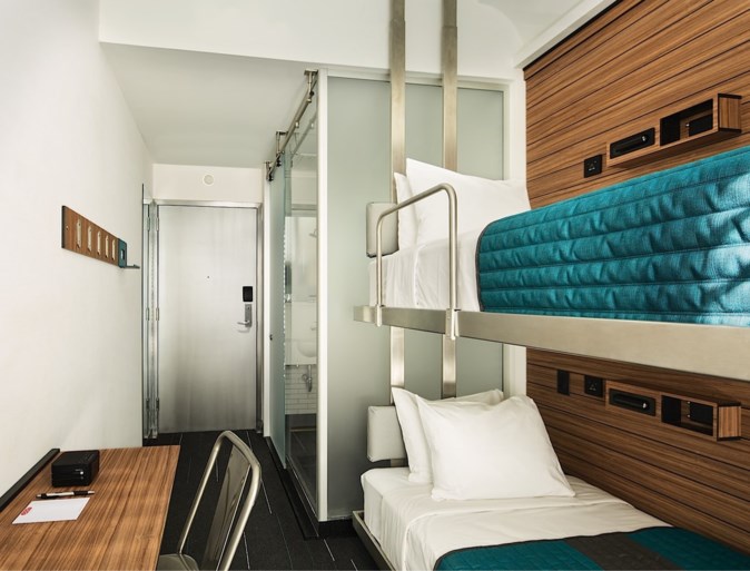 Luxehotels zetten steeds vaker een stapelbed in de kamer