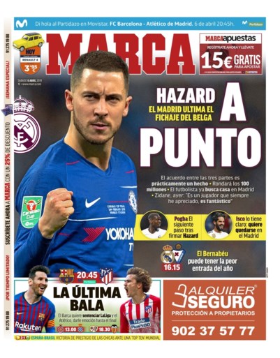 “Real Madrid trekt alle registers open voor Hazard, Courtois krijgt goed nieuws”