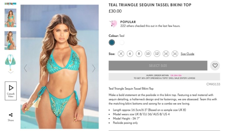 Het probleem met deze bikini? Je mag er niet mee in het water