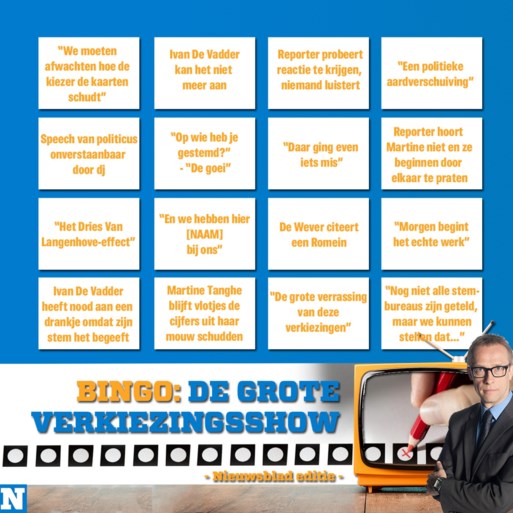 Bingo! Kijk jij aandachtig genoeg naar de ‘Grote Verkiezingsshow’?
