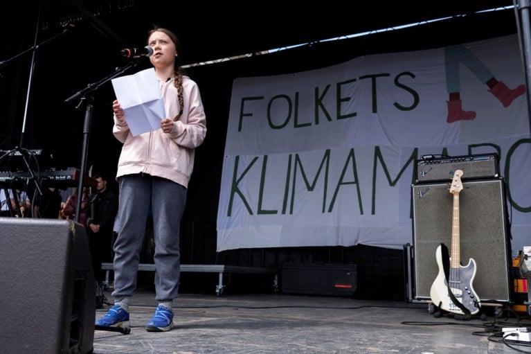 Zweedse activiste Thunberg roept op tot stem voor bescherming van klimaat