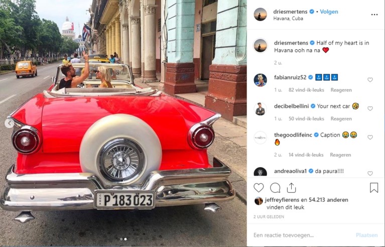 Rode Duivels op vakantie: Dries Mertens en zijn Kat maken grote sier op Cuba