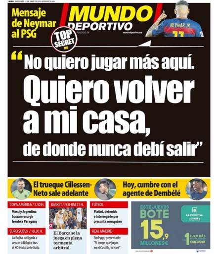 TRANSFERGERUCHTEN. Transfer Romelu Lukaku dreigt moeilijk te worden, Lionel Messi dringt aan voor komst Neymar bij Barcelona