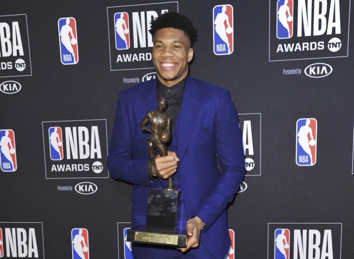Giannis Antetokounmpo verkozen tot MVP van de NBA