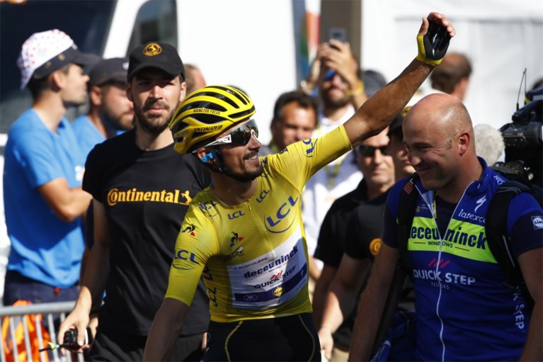 Peter Sagan bolde als àllerlaatste over de streep in de Tour de France, Julian Alaphilippe nationale held op Franse feestdag