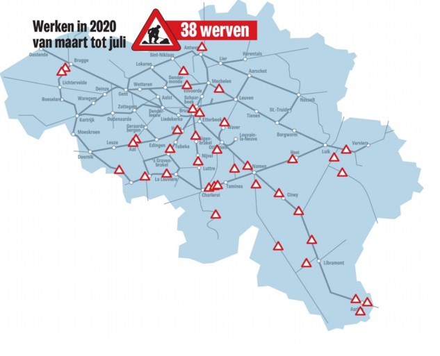 NMBS vreest jaar vol spoorellende door overdaad aan werken door Infrabel: “Ze verwittigen ons veel te laat”
