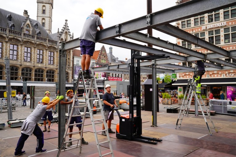 Nog drie dagen: binnenstad is één grote werf voor Gentse Feesten