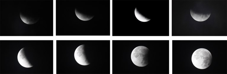 Maansverduistering zorgt voor fraaie plaatjes