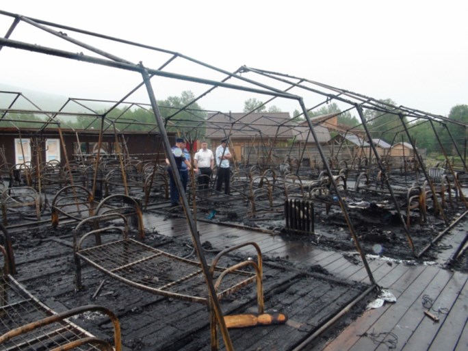 Vier kinderen sterven bij brand in Russisch vakantiekamp, leiders opgepakt