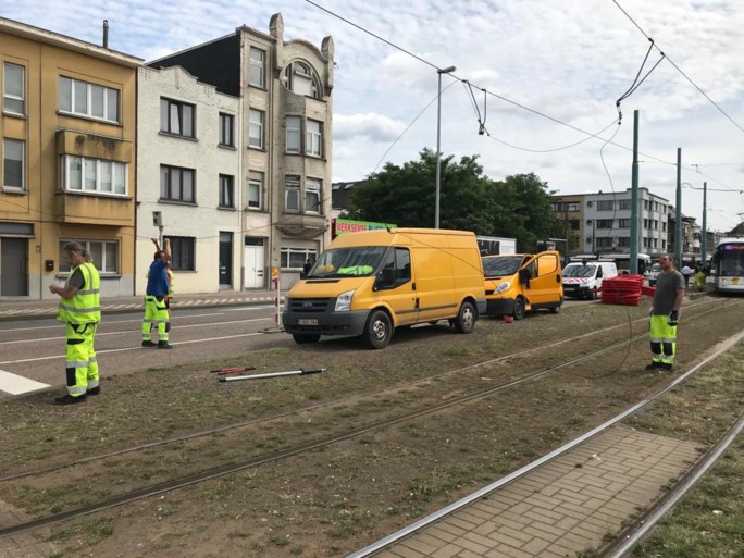 Tramverkeer in Antwerpen tijdlang verstoord door kapotte bovenleiding