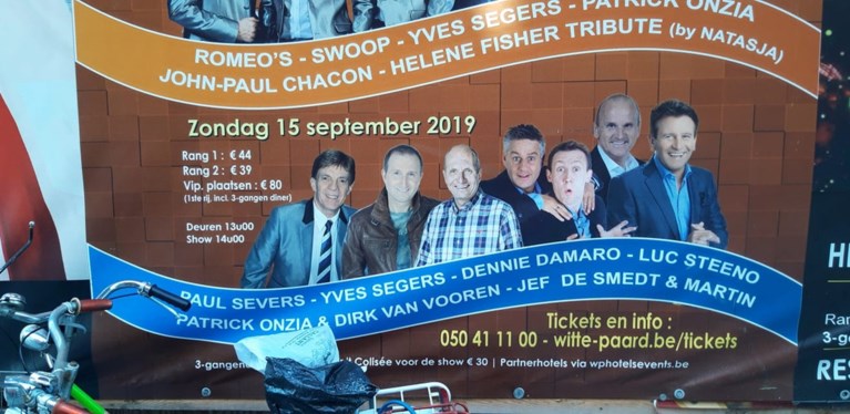 Pijnlijke fout: oude affiche kondigt optreden van overleden Paul Severs aan in Witte Paard