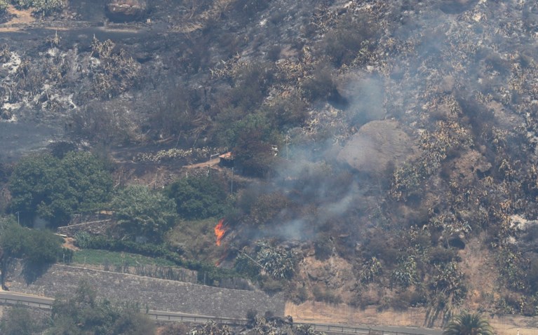 Zware bosbrand in bergen van Gran Canaria