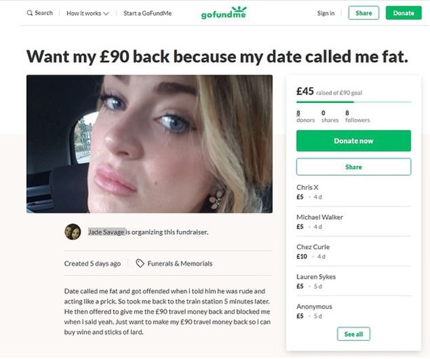 Vrouw reist 65 kilometer om na vijf minuten “dik” genoemd te worden door Tinder-date