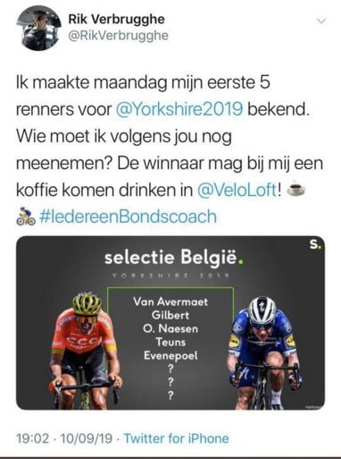 Gratis koffie voor wie WK-selectie raadt: merkwaardige actie van bondscoach Rik Verbrugghe