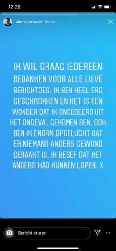 Viktor Verhulst reageert na ongeval met Range Rover: “Ik besef dat het anders had kunnen lopen”