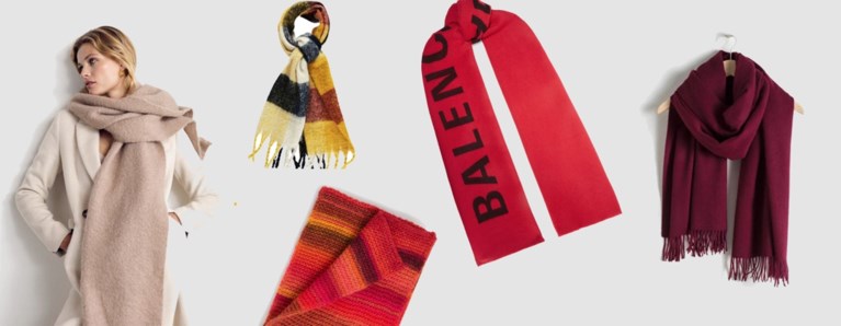 Wit, met ruiten of patchwork: dit zijn de sjaals van het seizoen