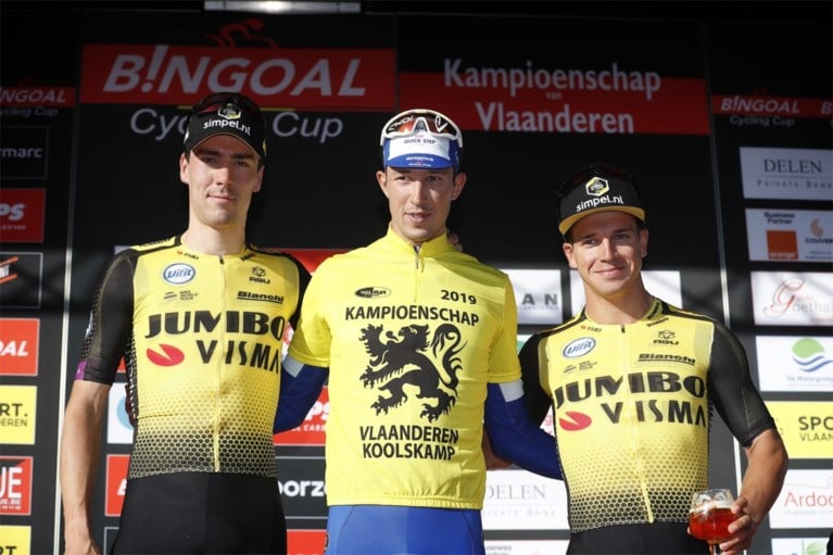 Deceuninck - Quick Step schiet met jonge Jannik Steimle ook raak in Kampioenschap van Vlaanderen in Koolskamp