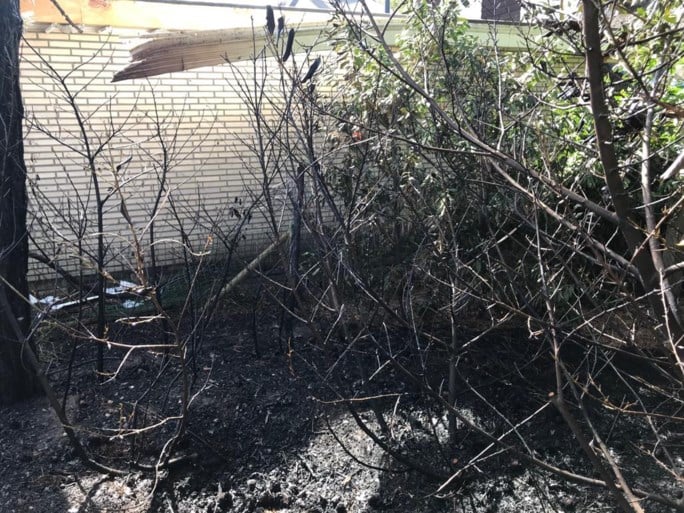 Brand in tuin slaat over op rieten dak: rookpluim van ver te zien