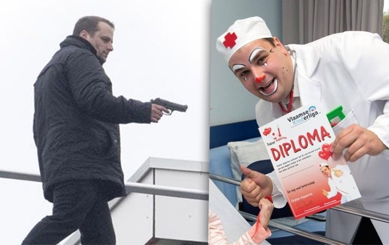Clown die ex vermoordde en zich urenlang op dak verschanste, overleden in cel