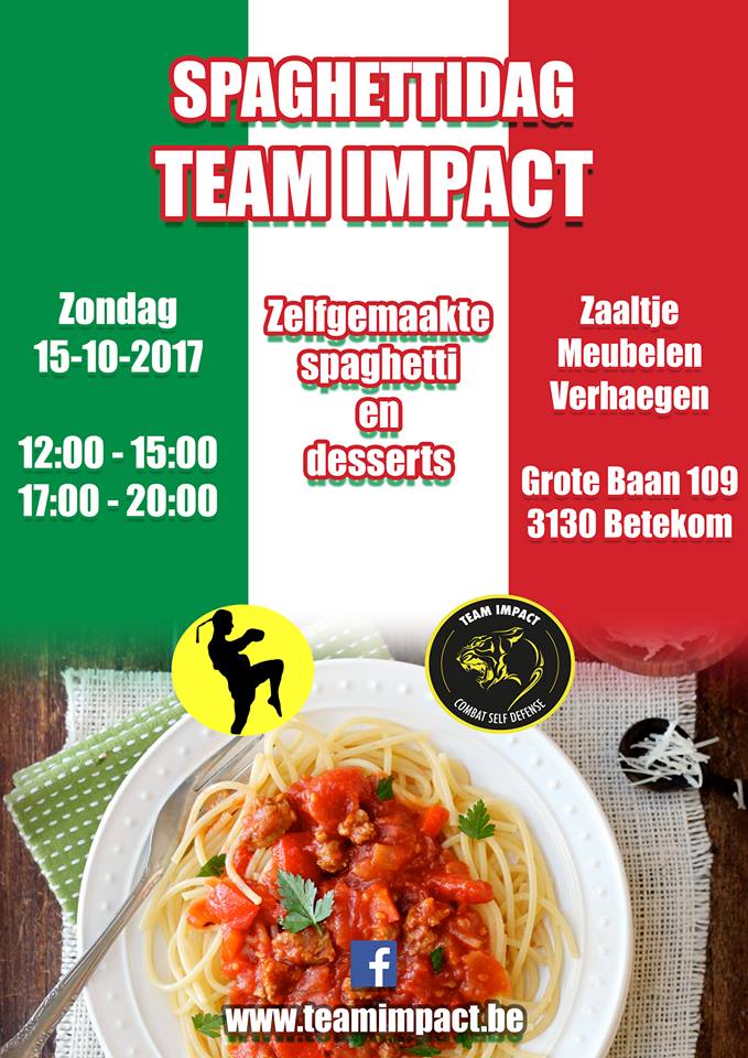 Spaghettidag als steun voor Thaiboks-club Team Impact