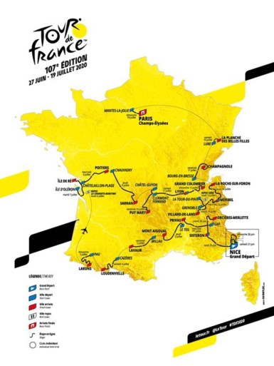 Dit is het rittenschema van de Tour de France 2020: “Geen Tour voor rouleurs, maar voor klimmers”, aldus Tourbaas Christian Prudhomme