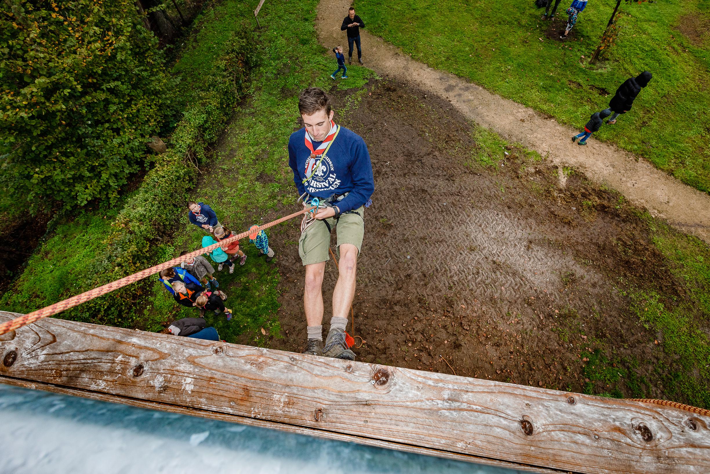 Scouts hebben zes meter hoge rappeltoren - Het Nieuwsblad