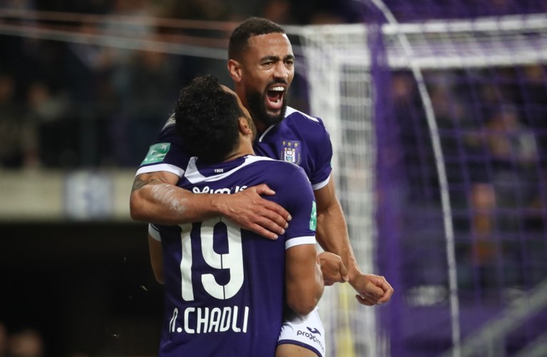 Nacer Chadli loodst Anderlecht naar ruime zege tegen STVV bij rentree van Frank Vercauteren